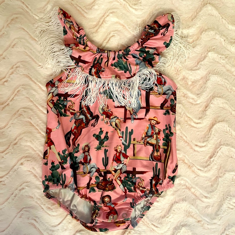 Cowgirl toddler romper